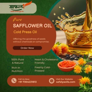 Safalya Pure Safflower (Kardi) Cold Pressed Oil (1 Liter)