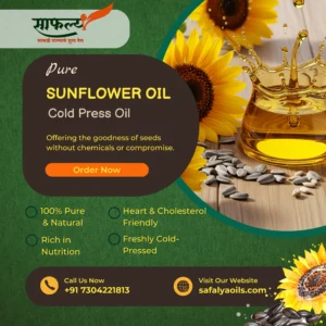 Safalya Pure Sunflower Cold Pressed Oil (1 Liter)